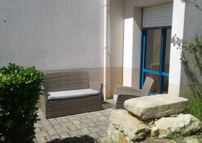 terrasse chambre double jardin